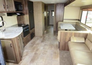 interior of kz connect C312BHK travel trailer