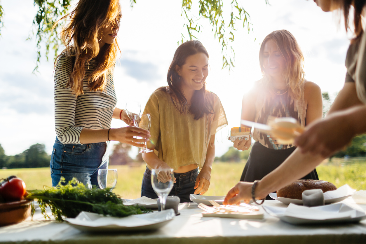 Cooking for Thanksgiving at a campfire