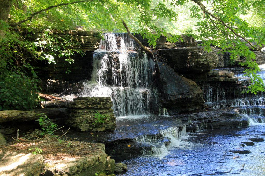 old stone fort waterfall