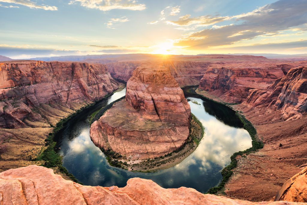 Horseshoe Bend At Sunset - Colorado River, Arizona
