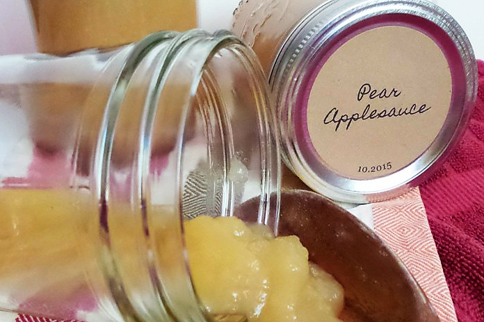 Pear Applesauce- LittleDoveBlog
