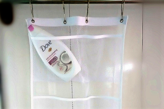 shower curtain storage for campers