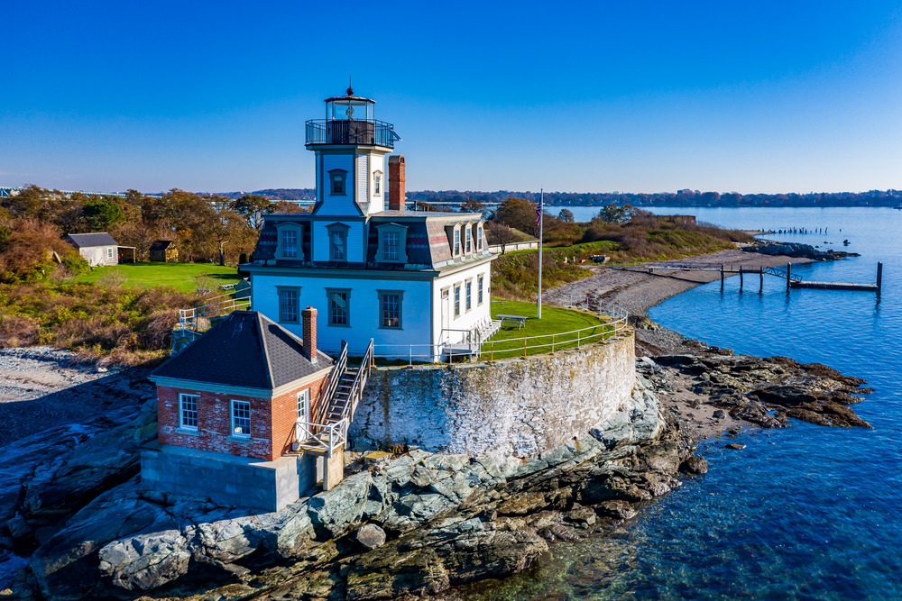 Rose Island Lighthouse in Rhode Island 