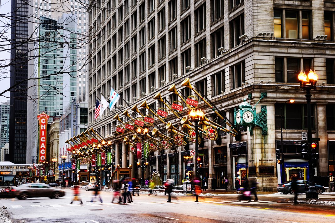 State Street at Christmas time, downtown Chicago RV Lifestyle News