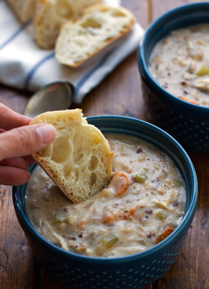 Slow Cooker Soups. Chicken and wild rice