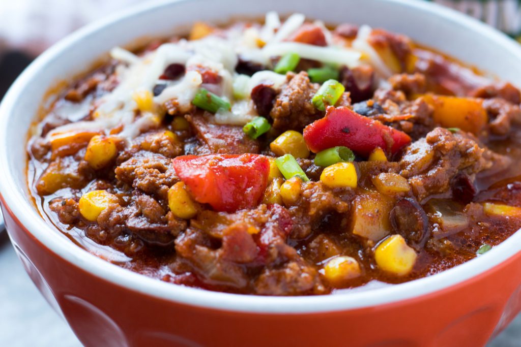 slow cooker soups: Loaded Slow Cooker Chili