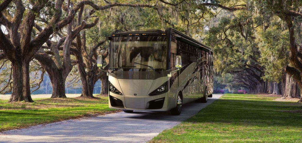 Luxury Class A RVs Tiffin Phaeton exterior 