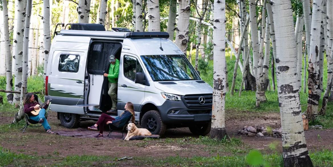 Winnebago Revel in the woods with family