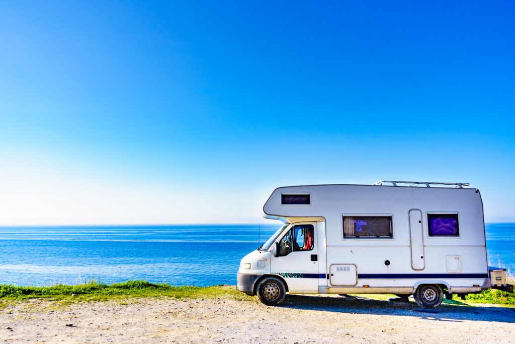 RV at an east coast oceanfront RV park