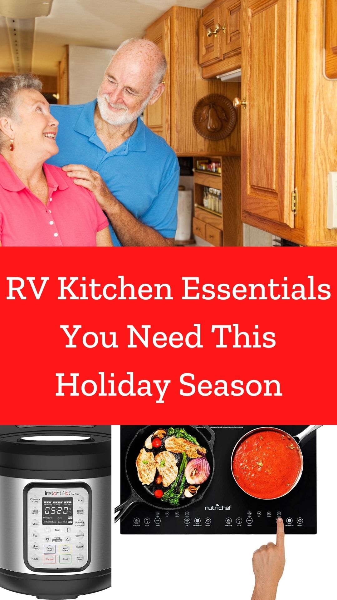 all of the holiday RV kitchen essentials you need to cook a holiday dinner in your camper. 