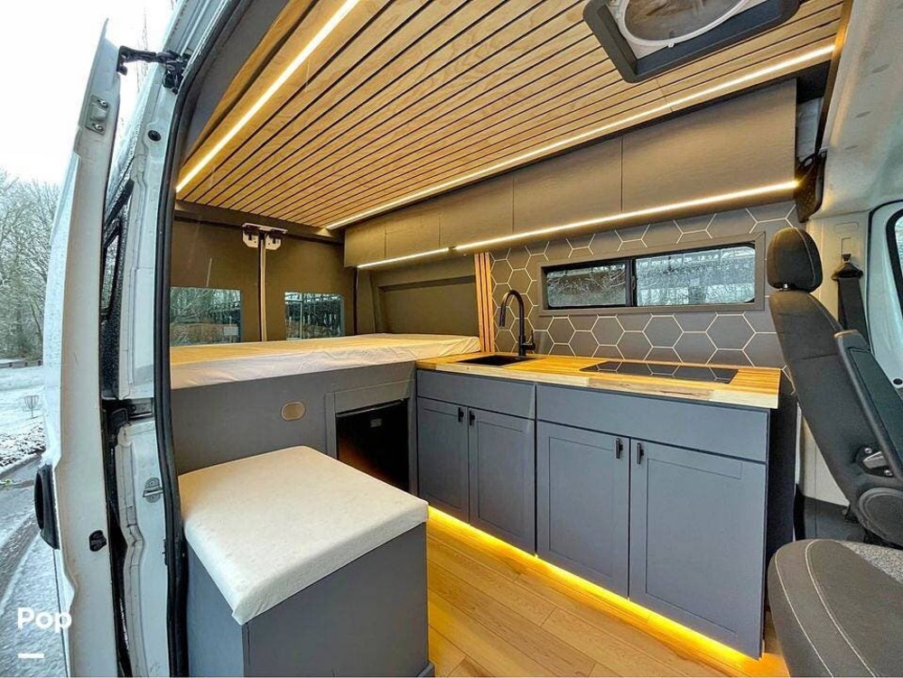 interior of 2019 Ram Promaster with a grey color scheme