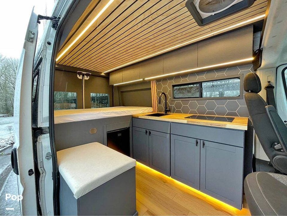 interior of 2019 Ram Promaster interior of 2019 Ram Promaster with a grey color scheme