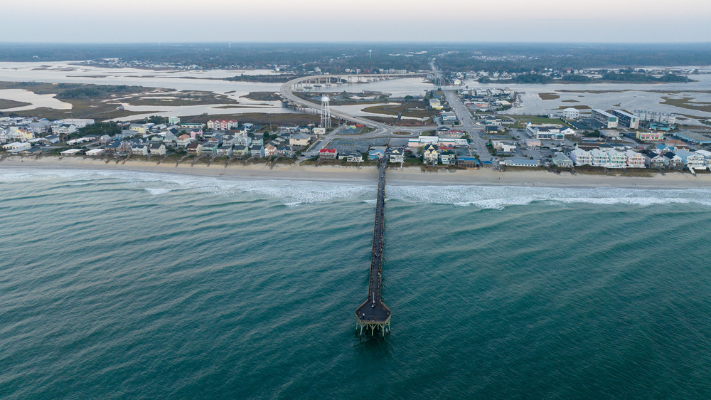 Aerial view of North Carolina pier