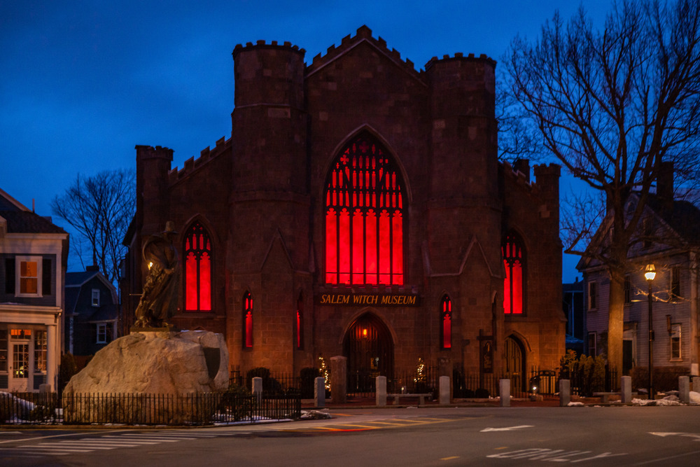 Famous Salem Witch Museum in Salem, Massachusetts