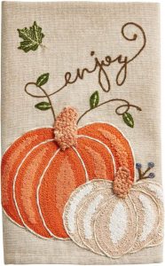 Mud Pie Pumpkins French Knot Towel