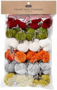 Mud Pie Velvet Mini Pumpkin Set