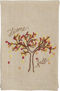Mud Pie French Knot Fall Tea Towel