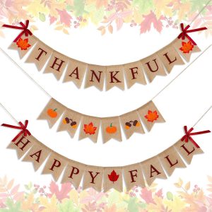 Thankful Burlap Banner