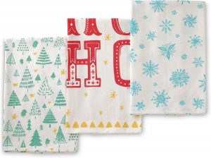 Folkulture Christmas Dish Towels Set of 3