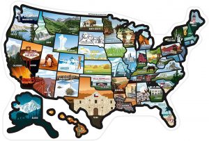 RV State Sticker Travel Map of The US