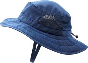 Kids Wide Brim Mesh Sun Hat UPF 50+