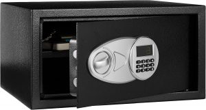Amazon Basics Steel Security Safe with Programmable Electronic Keypad