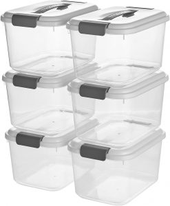 5.5 Quart Clear Storage Latch Bins 5.5 Quart Clear Storage Latch Bins