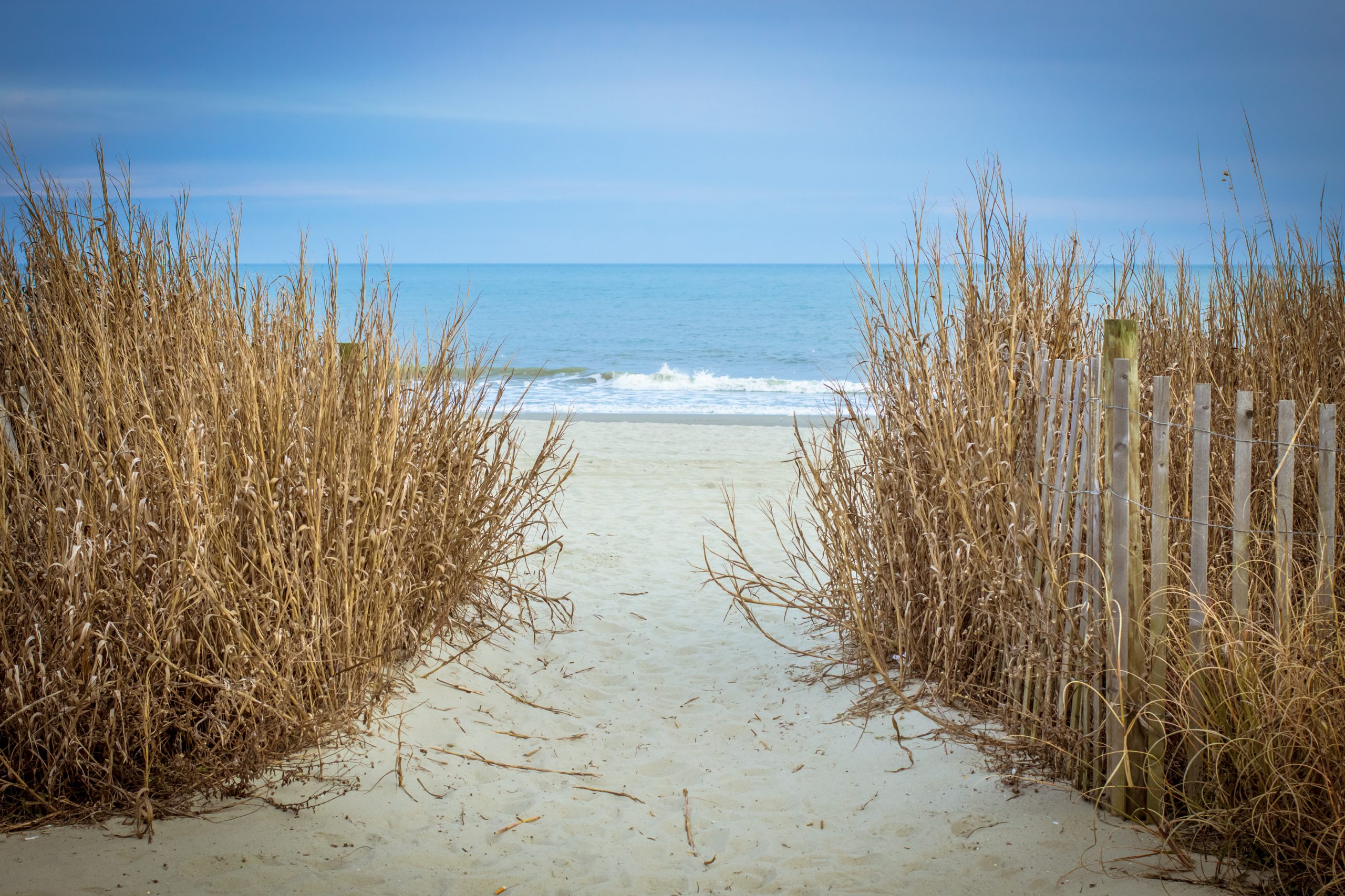 Path To The Beach. Path to the wide sandy beaches of the Atlantic. Myrtle Beach, South Carolina. Best Rv Campground in the USA Myrtle Beach