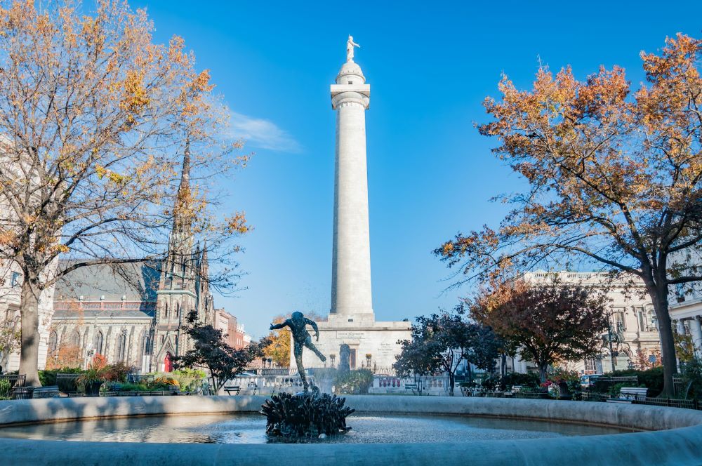 An Autumn Evening in Mount Vernon, Baltimore MD USA