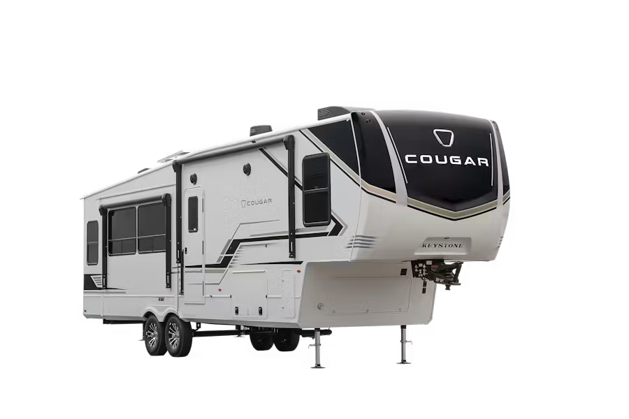Fifth wheel at an RV park 