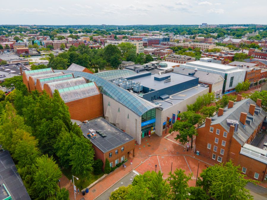 aerial view of Peabody Essex Museum