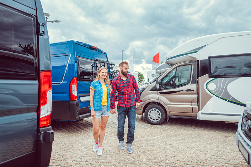 A couple searching for an RV